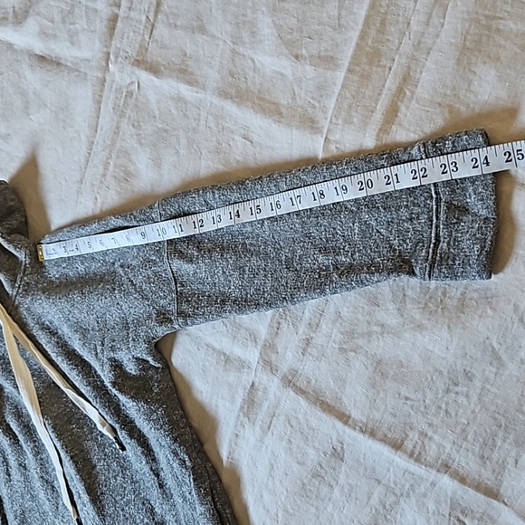 J.crew wool blend sweatshirt cropped cowl neck with drawstrings size small - Picture 13 of 14